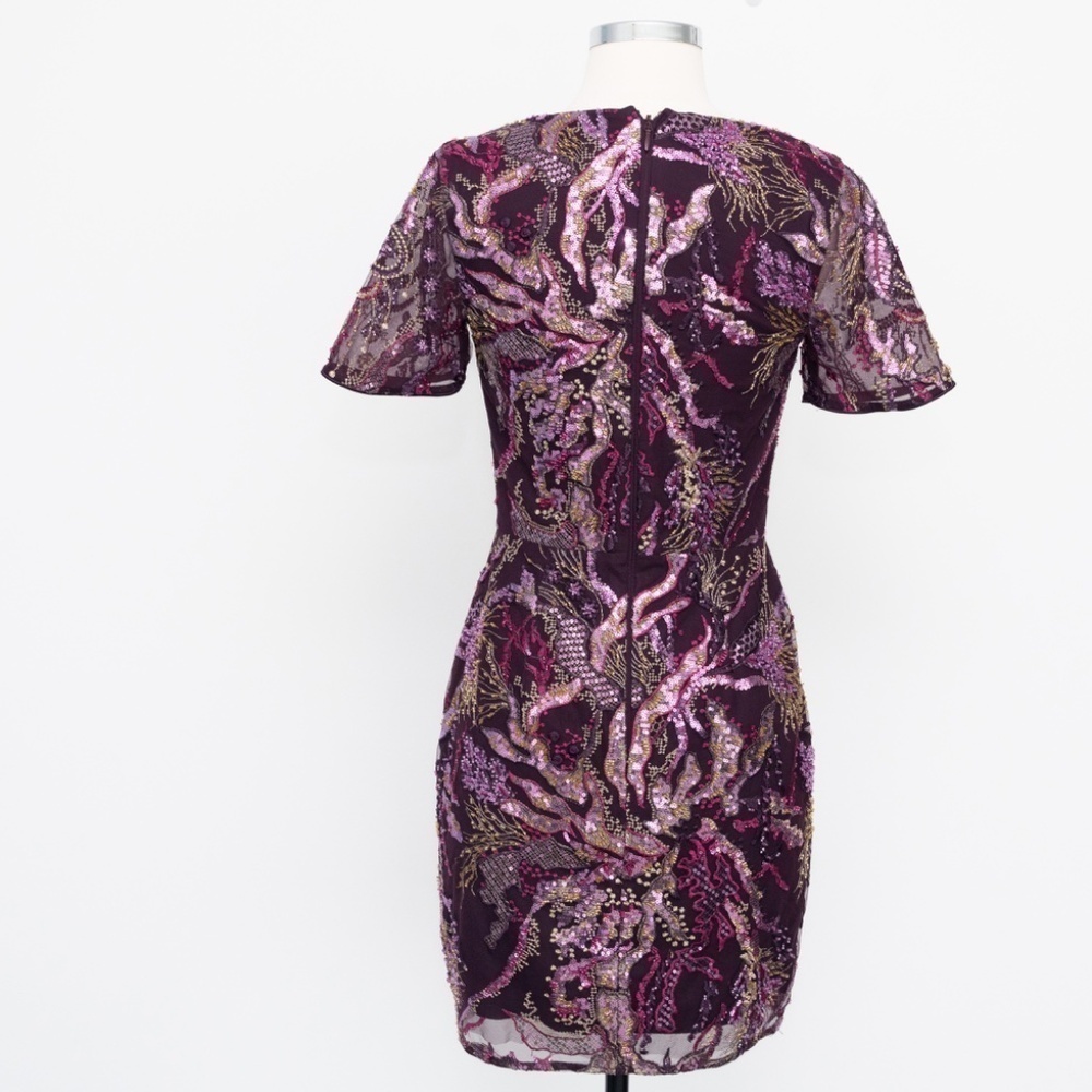 Dress The Population Floral Sequin Embroidery Mini‎ Dress - Picture 3 of 13